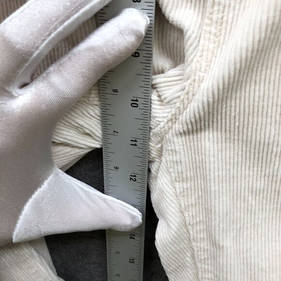 Ann Taylor Easy Straight Corduroy Pants Womens 6P Ivory High Rise Relaxed - Picture 6 of 10